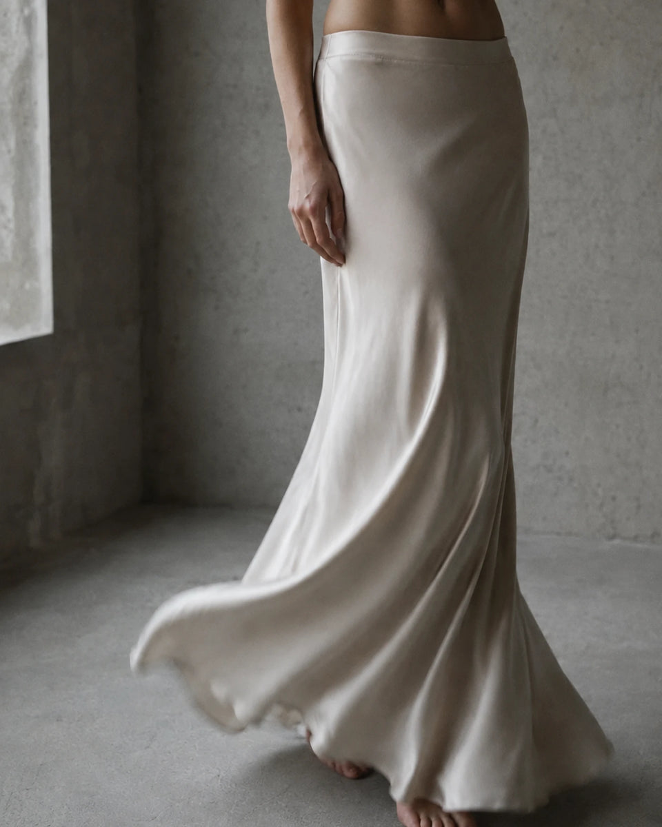 Satin slip skirt